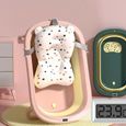 Baignoire pliable bébé pliante évolutive - Oreiller Tapis coussin de bain - avec Thermomètre-0
