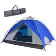 GOPLUS Tente de Camping 4 Personnes,Tente Dôme Double Couche,Imperméable et Anti UV,Installation Facile,avec Sac de Transport-0