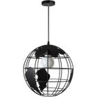 BRAND Pendentif Vintage rétro lumière Globe Shade suspendu plafonnier lustre suspension (noir)