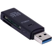 Lecteur de Carte SD USB 3.0 2 en 1, concentrateur d'adaptateur de Carte mémoire Flash pour TF-SD-SDHC-SDXC A223
