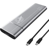 Dogfish SSD Externe Portable 512Go jusqu'a 2400 Mo/s 3D NAND NVMe Pcie M.2 Aluminium USB 3.1 Type C Disques SSD ultralegers p