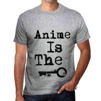 Homme Tee-Shirt L'Anime Est La Clé – Anime Is The Key – T-Shirt Vintage Gris