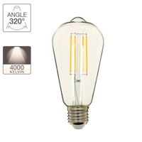 Ampoule à filament LED Edison, culot E27, 8W cons. (75W eq.), lumière blanc neutre