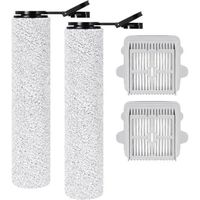 Lot de 2 rouleaux de brosse et 4 filtres HEPA compatibles avec Roborock F25 BX/F25 ACE/F25 RT/F25 LT/F25ALT/F2/5F25 GT/F25 XT/F25 ACE Combo/F25 Combo Lot de 2 rouleaux de brosse et 4 filtres HEPA compatibles avec Roborock F25 BX/F25 ACE/F25 RT/F25 LT/F25ALT/F2/5F25 GT/F25 XT/F25 ACE Combo/F25 Combo