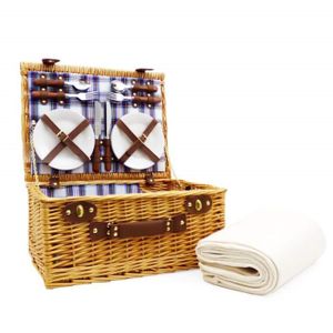 Casa. Pro ® panier garni pour 2-4 personnes Glacière Camping Set panier couverts