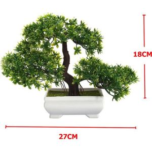 FLEUR ARTIFICIELLE 18cm Bonsai Tree dans Square Pot artificielle plan