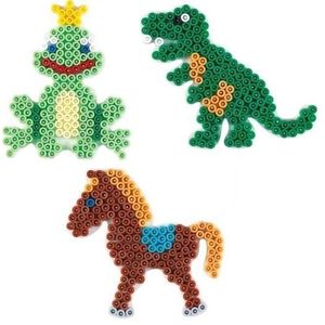 JEU DE PERLE Á REPASSER Plaques Poney dinosaure grenouille pour perles sta