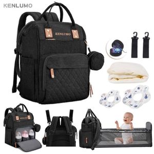 SAC À LANGER Sac à Dos à Langer avec Matelas à Langer pour Bébé – Grande Capacité Sac à Couches Multifonction Imperméable Sac de Voyage avec