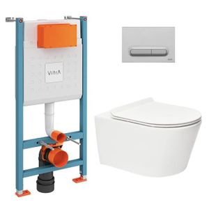 WC - TOILETTES Vitra  Pack WC Bâti-support V-Fix Core + WC sans b