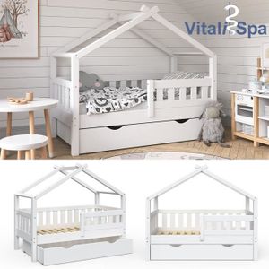 Lit Enfant Lit Maison Design Vitalispa 90x200 Lit Enfant Bois Maison Dormir Lit Maison Lit De Jeu Sommier Inclus Achat Vente Lit Bebe 4251421939714 Cdiscount