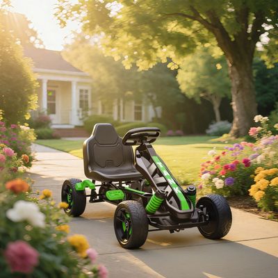 Kart Électrique Enfant Drift 24V 2x300W, Vitesse Réglable 8-13km/h, Batterie Longue Durée, Sécurité Renforcée, Expérience De Drift Ludique pour