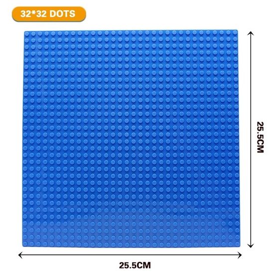 Grande Plaque De Construction 38,4x38,4 Cm (x2) - Vert & Jaune - Compatible Duplo & Autres Marques - ABS - 10