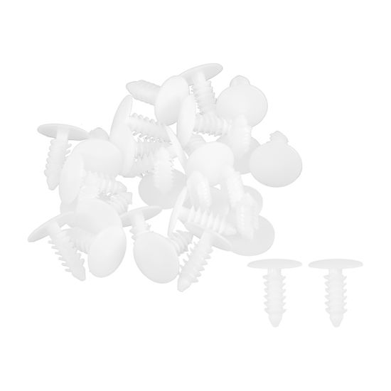 Lot 30 Rivets Plastique 9 Mm Gris – Clips Garde-Boue, Pare-Chocs, Bas De Caisse – Universel Voiture / Moto
