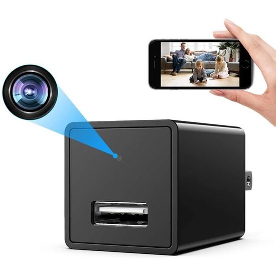 Caméra Espion Chargeur - BONAEVER - 1080P HD - WiFi - Détection de Mouvement