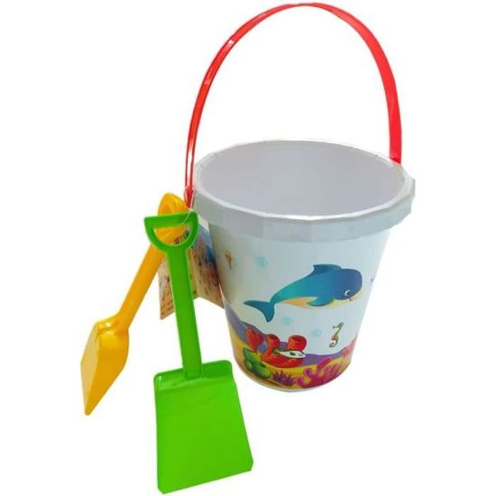 SIMBA- SPACE BABY ENSEMBLE 6 PIÈCES, SEAU, PASSOIRE, MOULE À SABLE