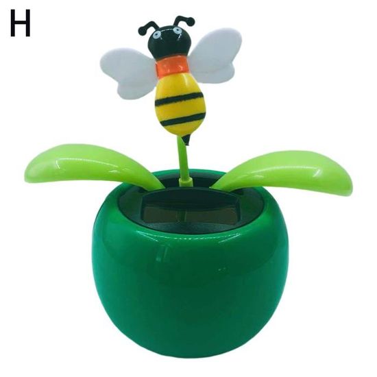 Fleur Solaire Dansante - Décoration Voiture Ou Maison Avec Coccinelle, Abeille Ou Tournesol - 3 Pièces