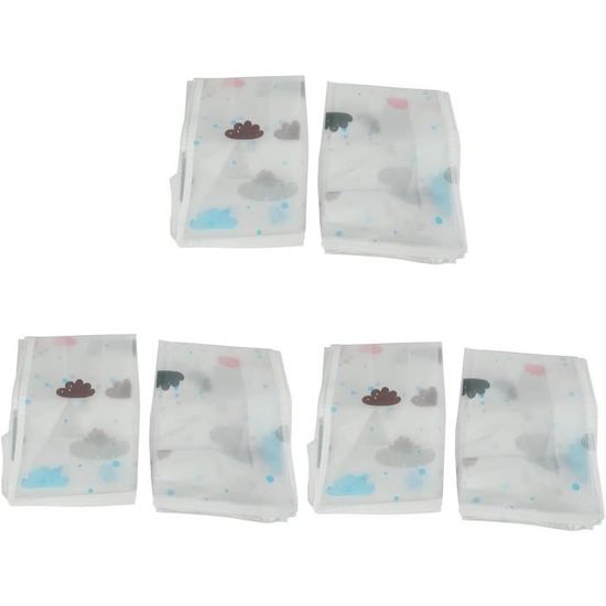 Lot De 6 Boîtes De Rangement Pliables Pour Linge De Lit - Blanc Cassé, 38x33,5x12 Cm - Avec Poignée Et Fenêtre