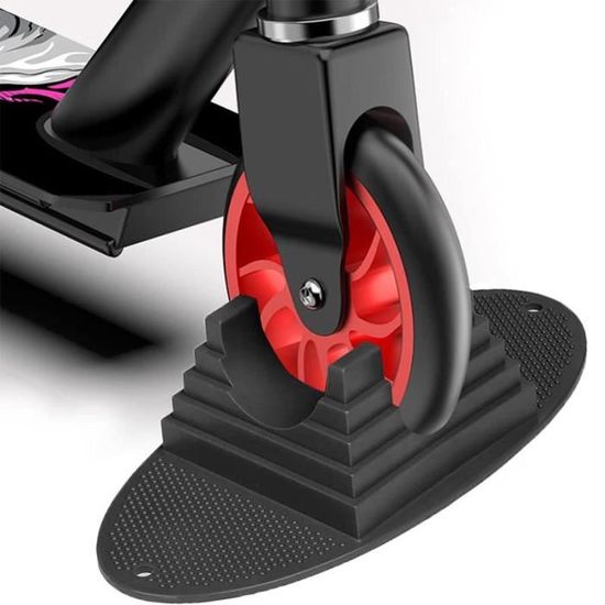 Support De Trottinette En Plastique Noir - Lot De 2 - 220 X 65 X 26 Mm - Avec Trous De Vis Pour Fixation - Rangez Votre Trottinette Debout