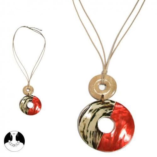 Collier Fantaisie Ethnique - Matières Naturelles - Poids 128g - Modèle W1195 - Occasion