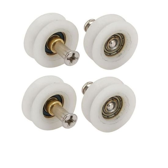 Sourcing Map 150mm Diamètre Roue Simple En Plastique Rouleau Roulement Poulie Poussette Noir