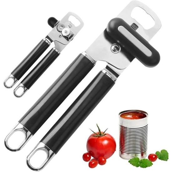 Ouvre-boîte Manuel Sopito - Lame Acier Inoxydable, Poignée Ergonomique Antidérapante, Fonction Magnétique, Décapsuleur Intégré - 7