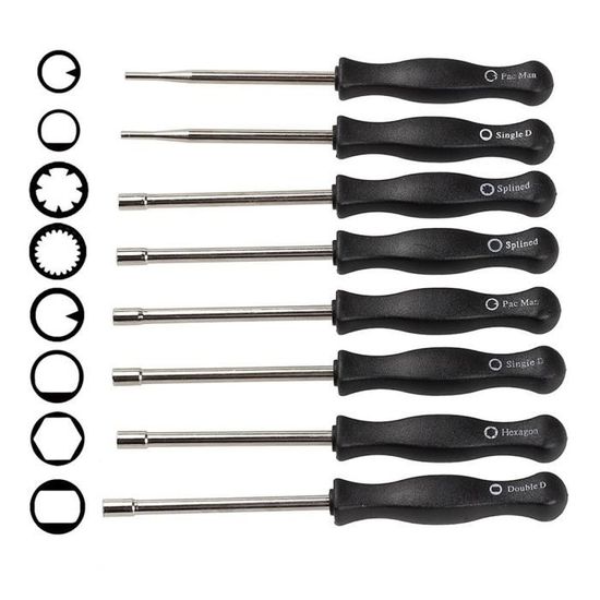 Lot De 2 Outils De Réglage Pour Fenêtres/portes - Têtes Torx TX15, Hexagonale 4 Mm Et Sphérique 4 Mm, Poignée Gainée Antidérapante