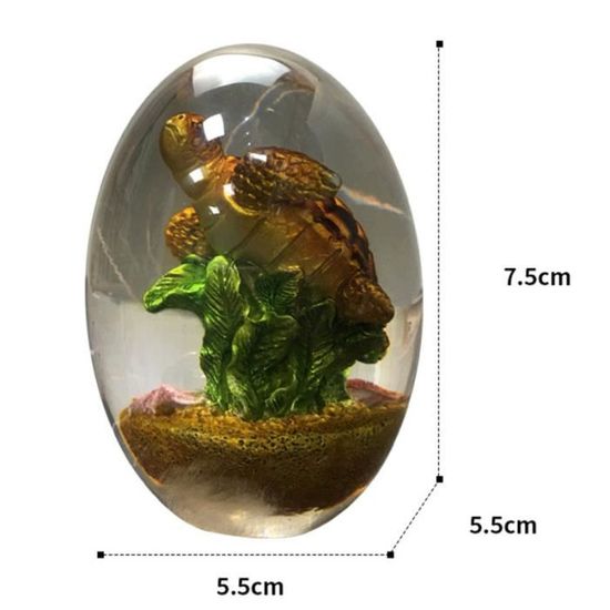 Œuf De Dragon En Résine Transparent Avec Socle - Décoration De Bureau, Collection Fantaisie - 10
