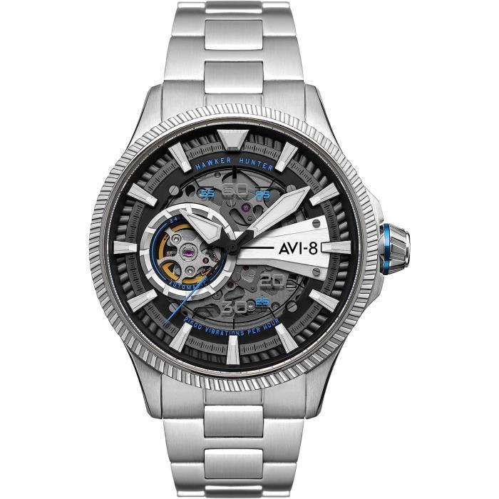 Montre Pilote Automatique Hawker Hunter Avon Pour Homme 44 Mm Avec Cadran Squelette Et Bracelet En Acier Inoxydable Massif Av 4078 Vert Achat vente montre Cdiscount
