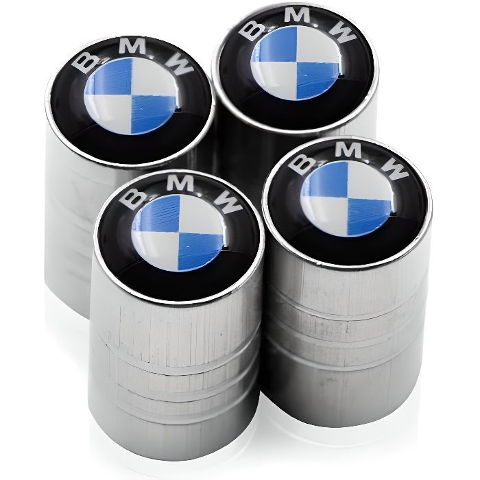 LOT 4 BOUCHON DE VALVE LOGO BMW BLEU BLANC