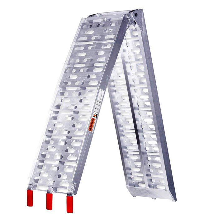Rampe de chargement pliable en aluminium antidérapante motos quads voitures remorques rails d’accès Charge Max. 340 kg 3401103