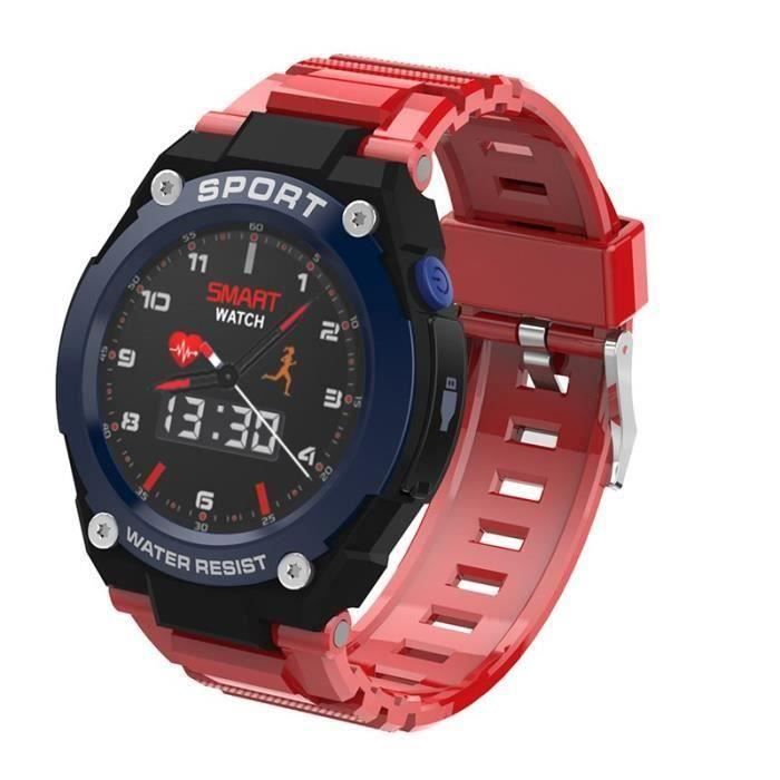 Montre Intelligent Homme Sport Professionnel Rouge GPS Téléphone Chronomètre Sport Moniteur de Santé Boussole