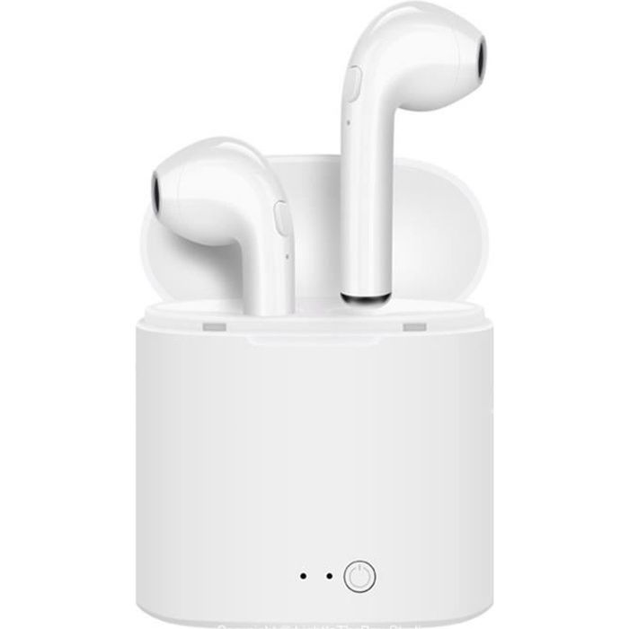 Écouteur Micro casque Oreillette Bluetooth Audio sans fil TWS I7S pour Huawei Honor 10 Couleur Blanc - Marque Yuan Yuan