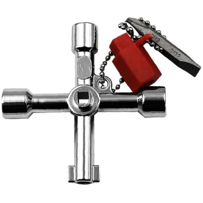 4 en 1 multifonctions Croix Clé Clé Triangle carrée universelle Croix Triangle Clé Cabinet Valve 1pc