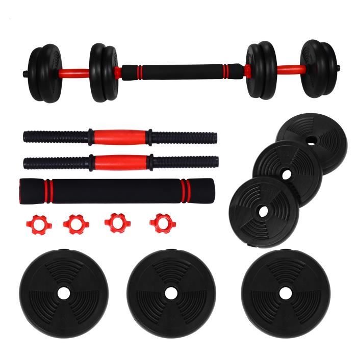 Kit Haltères 15 Kg - Réglables Musculation (Noir) N-Misss