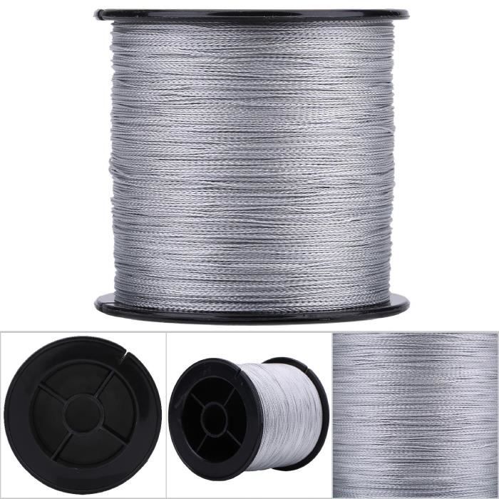 LES Ligne de pêche 300m PE Tressé 4 Brins Super Strong Lignes de Pêche Multi-filament Poisson Corde Corde Gris (0.6) En Stock