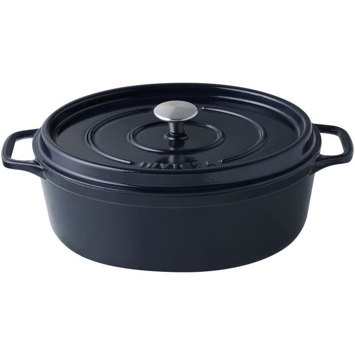 INVICTA Cocotte ovale en fonte - Ø29 cm - Bleu réglisse