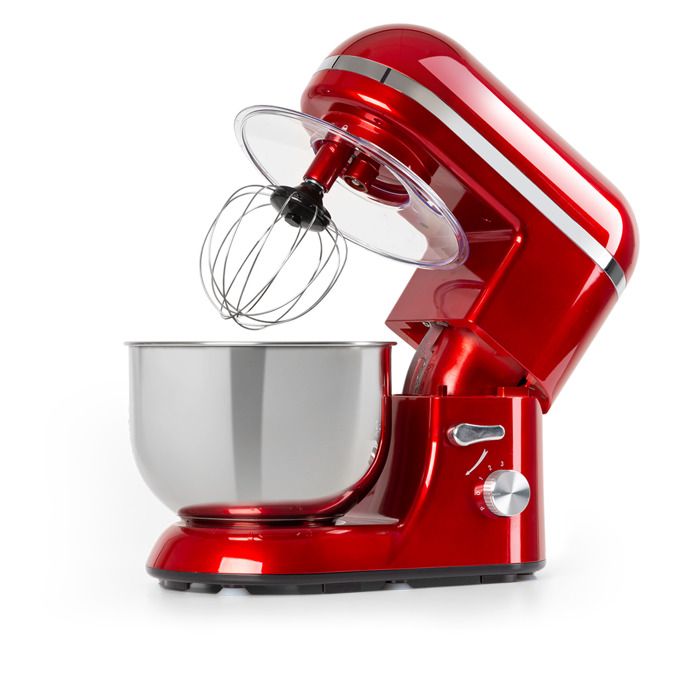 Robot pâtissier - Klarstein - 6 vitesses - Robot cuisine - Bol 5 L - 1300W - Fonction pulse - Robot multifonction - Rouge