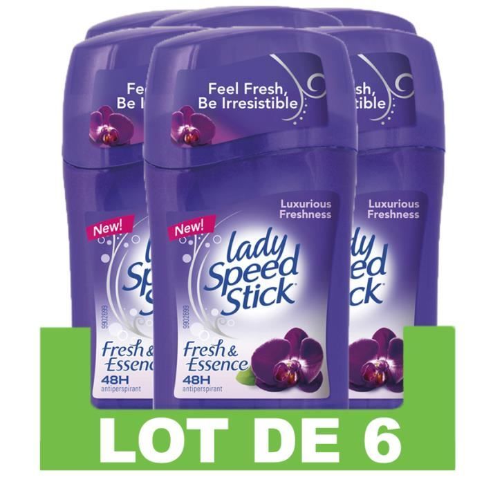 Lady Speed Stick Black Orchid Luxurious Freshness Deodorant Antiperspirant Pour Femme Lot de 6 x 45g