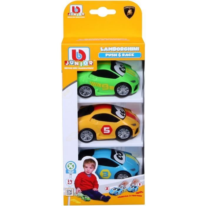 BBURAGO BB JUNIOR - LAMBORGHINI à friction - Pack de 3 véhicules