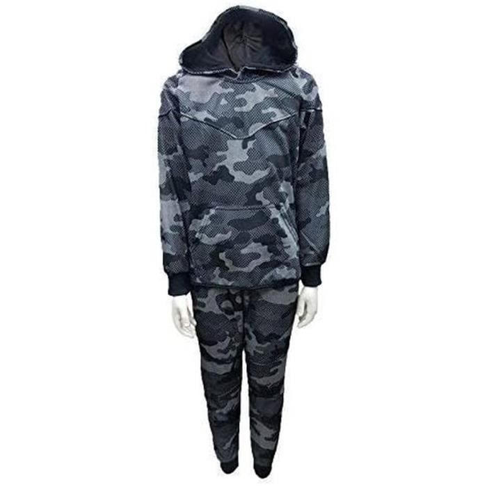 SCB Online Enfants Garçons Camouflage Printtracksuit Haut à Capuche & Jogging Bas Ensemble 4-14 Ans