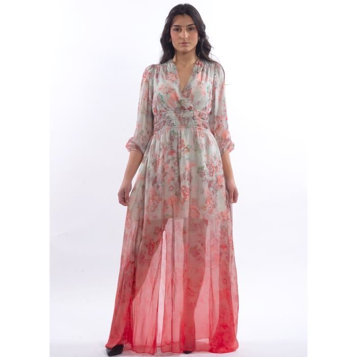 Robe longue à motif floral Guess - W2GK58WE550 (Colourless)
