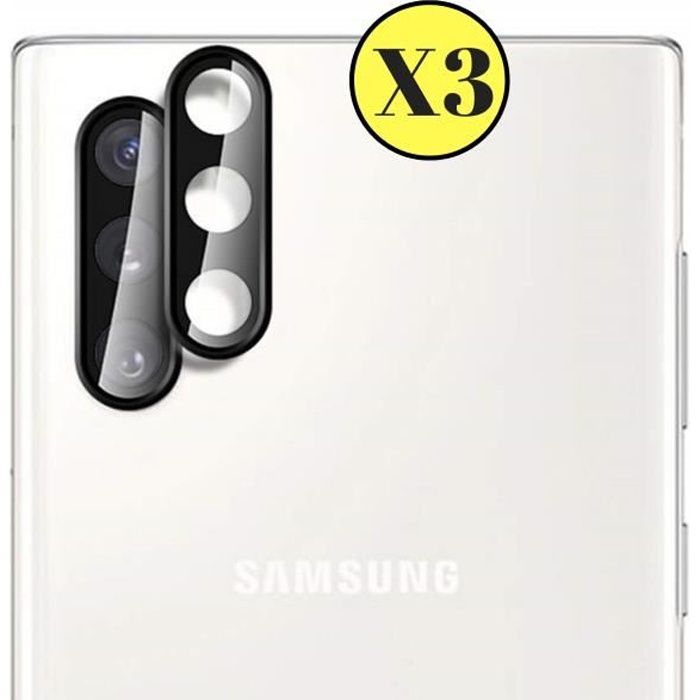 Lot de 3 Verres Trempé Protection Caméra pour Samsung Galaxy NOTE 10 - NOTE 10 PLUS - Film Protecteur Lentille Appareil Photo