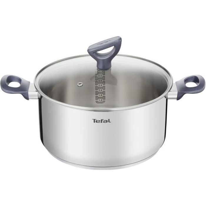 Tefal DAILYCOOK Faitout 24 cm INOX + Couvercle Tous Feux Dont Induction