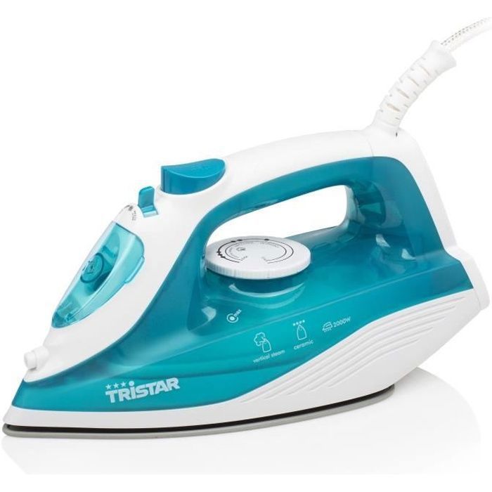 TRISTAR ST-8300 Fer à repasser avec vapeur continue 2000W Semelle céramique-Vapeur réglable-16 g/min