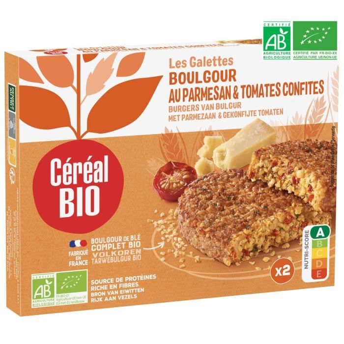 CEREAL BIO Galettes de boulghour, parmesan et tomates confites Bio - 200 g