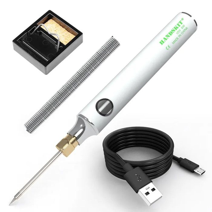 Fer à Souder USB à Pointe Céramique 450°C – 8 W, Chauffage Rapide (15 S), Refroidissement 30 S – Idéal Bricolage Et Petits Travaux