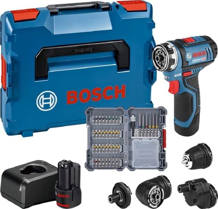 Perceuse Bosch professional 06019F600F GSR 12V 15 FC 2 x 2.0Ah batteriechargeuraccessoires - vue 1