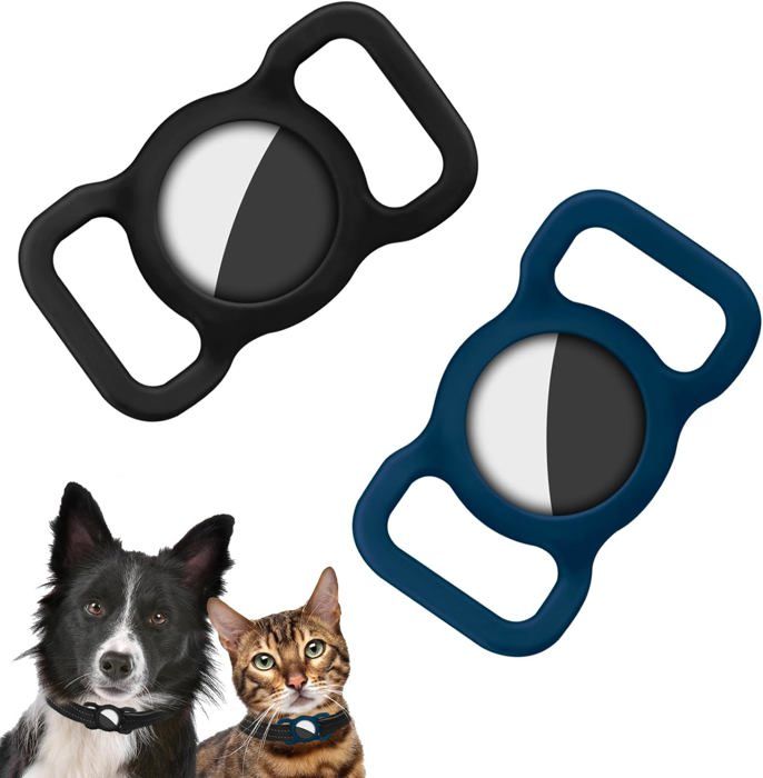 Housse Silicone Collier Support Silicone Pour Traqueur GPS Tractive XL - Coque De Protection Noire Coque Anti Rayures