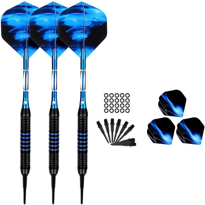12 Fléchettes Pointe Plastique 100 Embouts - Set Professionnel Pour Cible Électronique 12 Fléchettes Pointe Plastique 100 Embouts - Set Professionnel Pour Cible Électronique