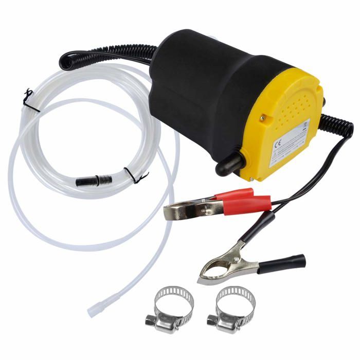 Pompe à Huile 12V 100W - Vidange Moteur | 3 Tuyaux + 2 Raccords Inox | Débit 1-4 L/min - Portable Et Silencieuse - 4